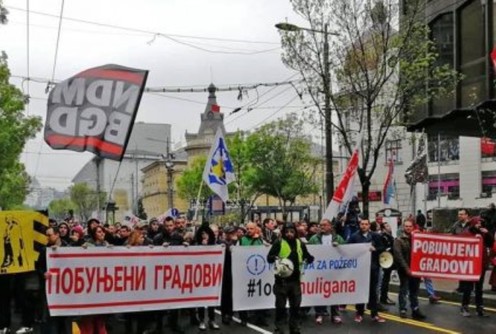 Građanski front na protestima (foto: Građanski front)