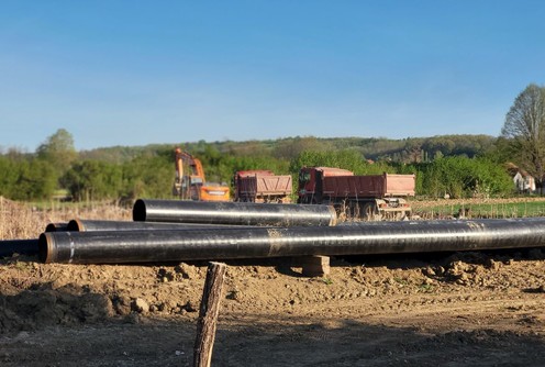 Radovi na izgradnji gasovoda (foto: Kolubarske.rs)