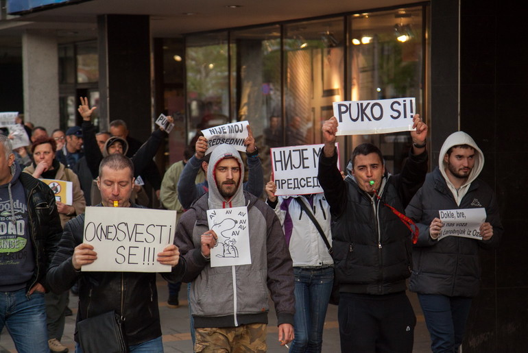 Protest u Valjevu (foto: Đorđe Đoković)