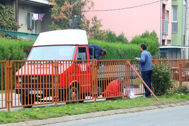 Popravljanje ograde na Duplim trakama