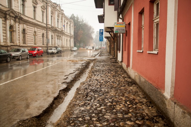 Ostaci kaldrme u Ulici vojvode Mišića