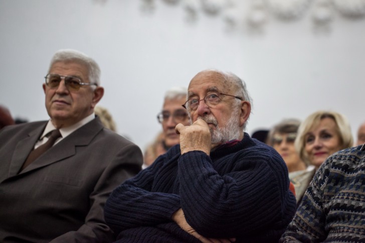 Vojislav Andrić i Slobodan Jevtić Pulika na promociji u Gimnaziji