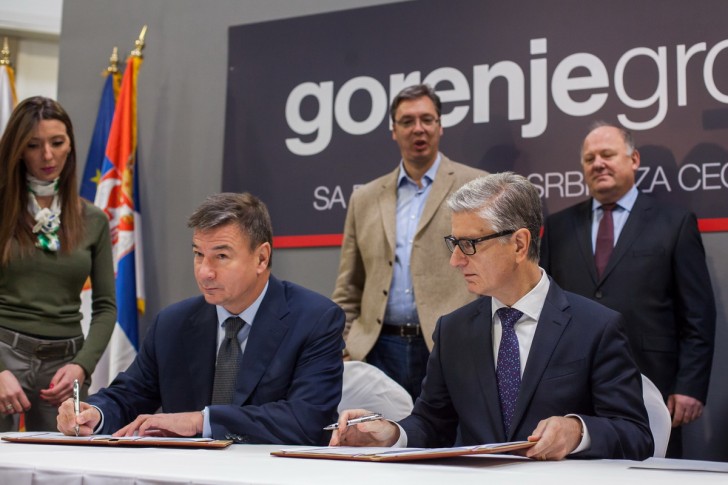 Ministar privrede i predsednik Gorenje grupe potpisuju Memorandum