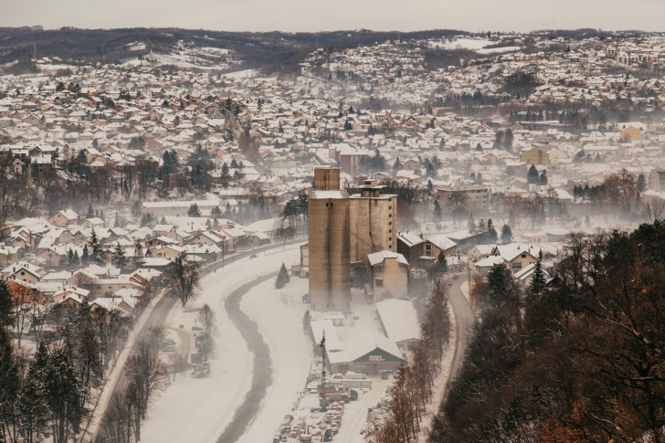 Valjevo u dimu, smogu... 12.01.2017.