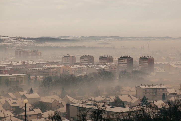 Valjevo u dimu, smogu... 12.01.2017.