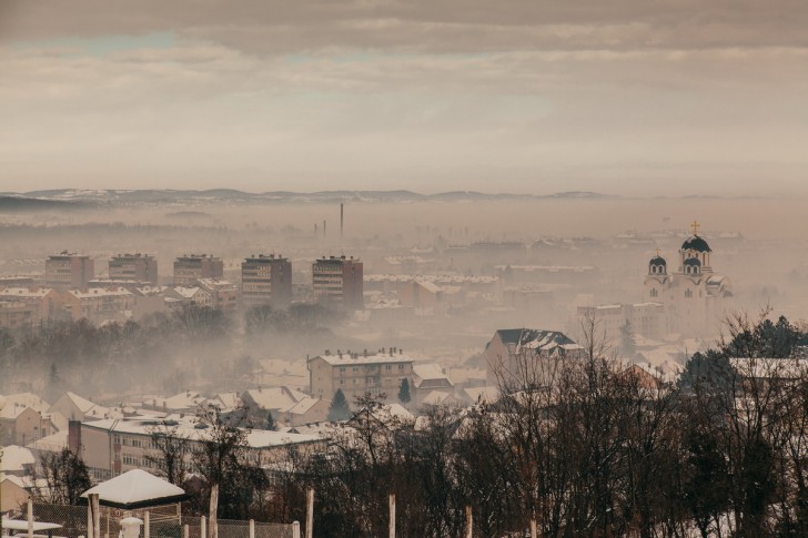 Valjevo u dimu, smogu... 12.01.2017.