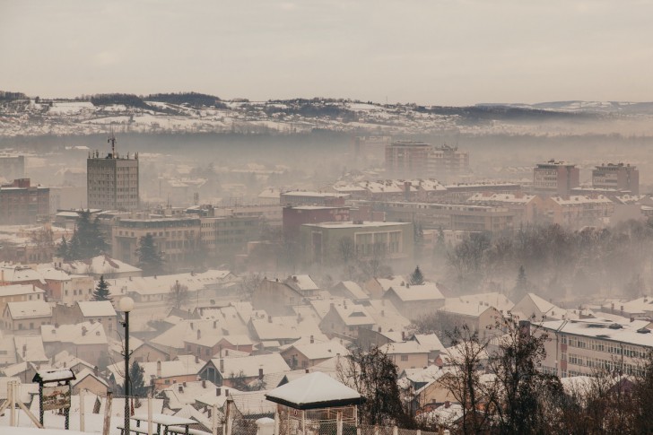 Valjevo u dimu, smogu... 12.01.2017.