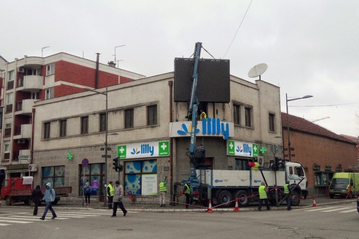 Led bilbord u centru grada