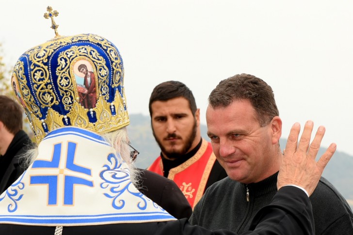 Mladen Draškić sa vladikom Milutinom