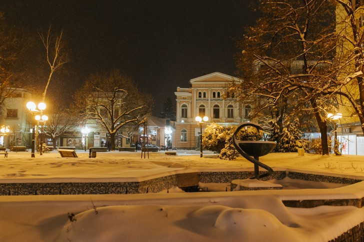 Snežna noću Valjevu