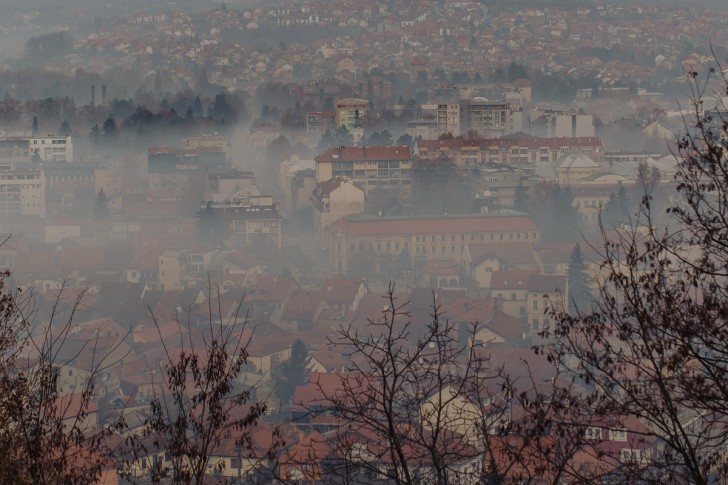 Valjevo u dimu (3.12. 2020.)