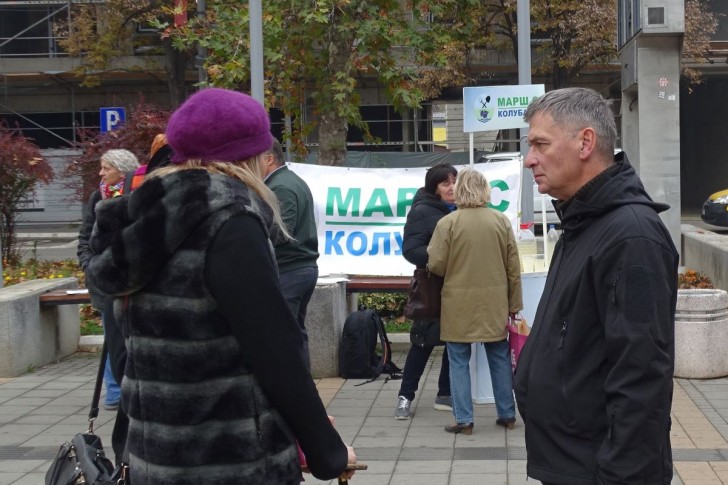 Štand Marš s Kolubare na Gradskom trgu