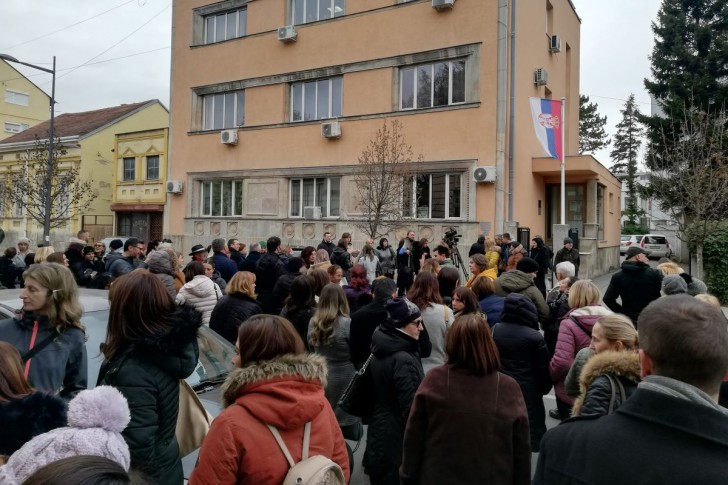 Protest prosvetara u Valjevu