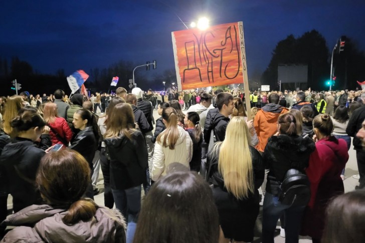 Protest u Bulevaru vladike Nikolaja
