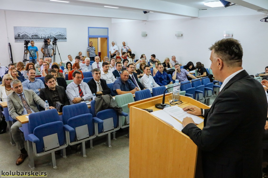 Obraćanje kandidata za gradonačelnika Slobodana Gvozdenovića