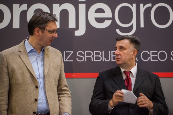 Aleksandar Vučić i Slobodan Gvozdenović