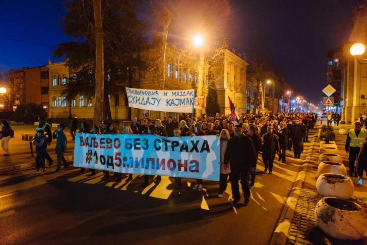 Protesti Valjevo bez straha - #1 od 5 miliona