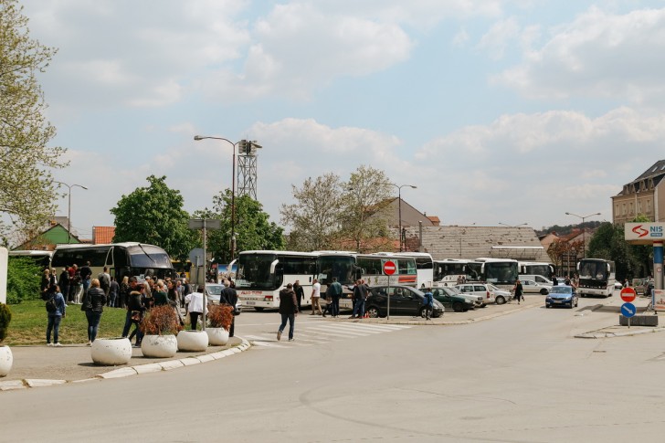 Autobusi na miting SNS u Beograd