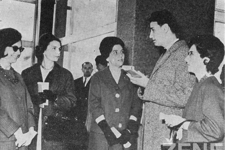 Sofija Nenadović u sredini do Omera Karabega, 1962.godine