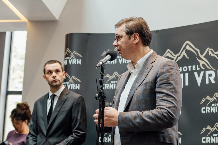 Jovan Teodosić i Aleksandar Vučić 