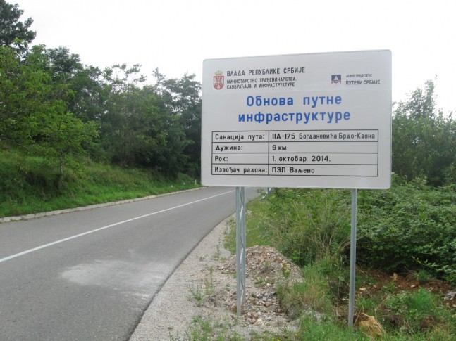 Tabla na putu Bogdanovića Brdo - Divčibare
