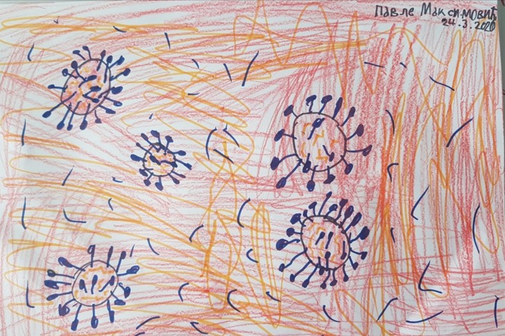 Crtež korona virus (Pavle Maksimović)