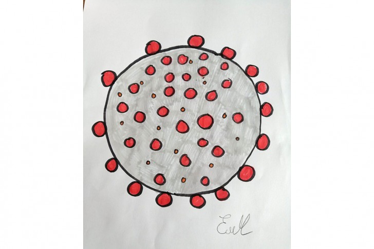 Crtež korona virus (Ema Maksimović)