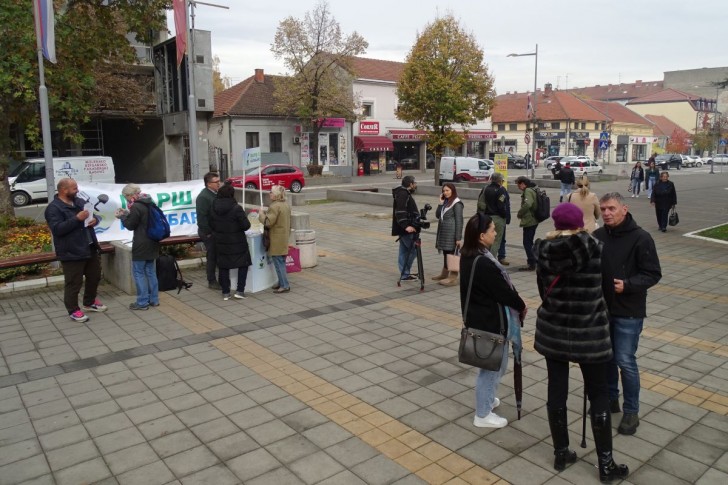 Štand Marš s Kolubare na Gradskom trgu
