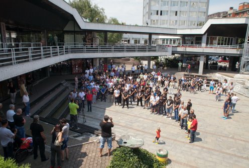 Protest na trgu (foto: Đorđe Đoković)