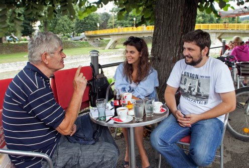 Branko Vićentijević, Maja Lukić i Mihailo Laptošević (foto: Đorđe Đoković)