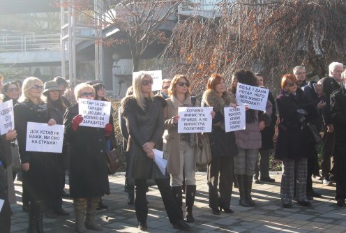 Protest advokata (foto: Kolubarske.rs)