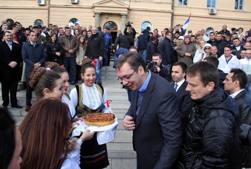 Dolazak Aleksandra Vučića (foto: Đorđe Đoković)