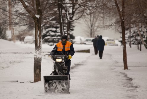 Čišćenje snega u Kolubari 2 (foto: Đorđe Đoković)