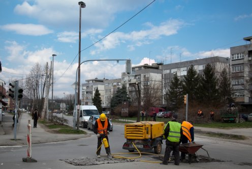 Radovi na uglu Karađorđeve i Uzun Mirkove (foto: Đorđe Đoković)