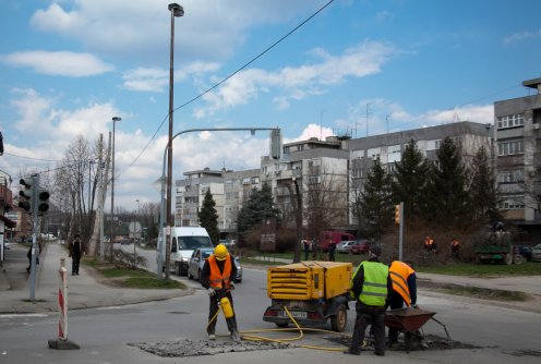 Radovi na uglu Karađorđeve i Uzun Mirkove (foto: Đorđe Đoković)