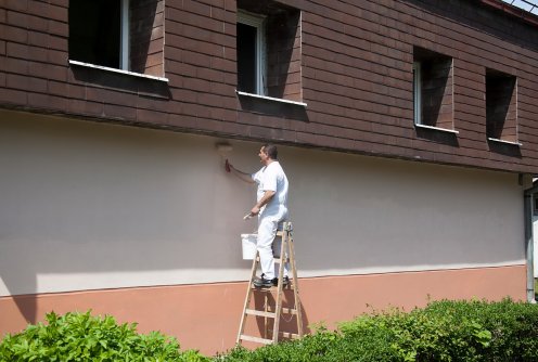 Krečenje fasade na Muzičkoj školi (foto: Đorđe Đoković)