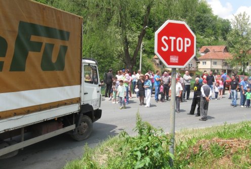 Stop - blokada (foto: Kolubarske.rs)