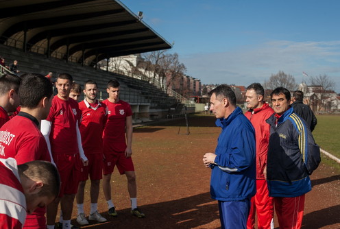 Duško Obadović se obraća igračima (foto: Đorđe Đoković)