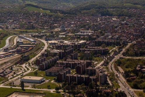 Valjevo iz vazduha (foto: Đorđe Đoković)