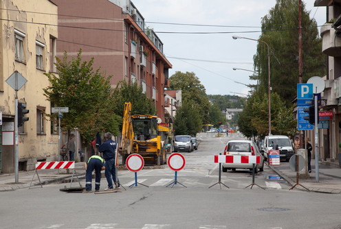 Zatvoreni deo Sinđelićeve (foto: Đorđe Đoković)