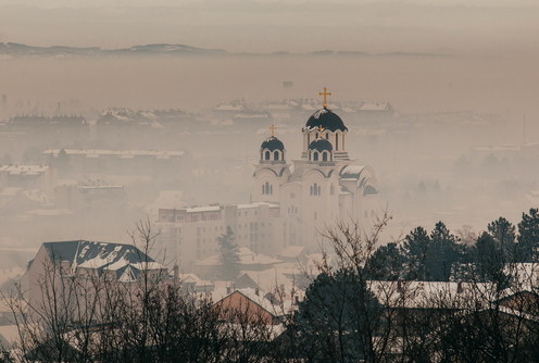 Valjevo u dimu, smogu... 12.01.2017. (foto: Đorđe Đoković)