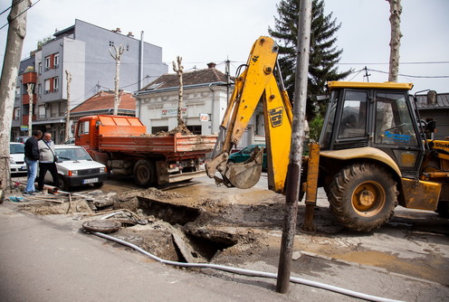 Radovi u Ulici Vuka Karadžića (foto: Đorđe Đoković)