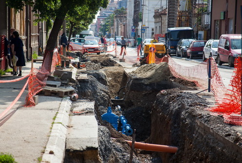 Radovi na vodovodnoj mreži u Pantićevoj ulici (foto: Đorđe Đoković)
