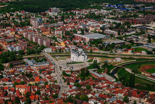 Valjevo iz vazduha (foto: Đorđe Đoković)