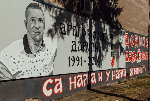 Mural sa likom Damjana Dragojlovića (foto: Đorđe Đoković)