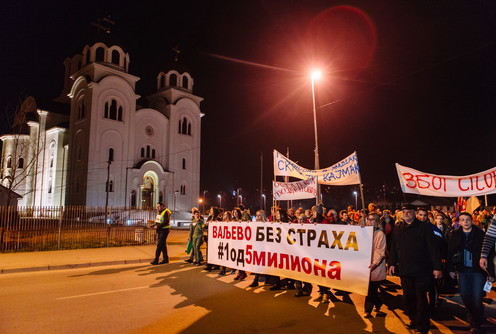 Protest Valjevo bez straha -1 od 5miliona (foto: Đorđe Đoković)