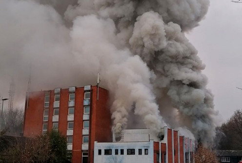 Požar u napuštenom hotelu Jablanica (2019.) (foto: Kolubarske.rs)