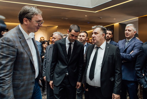 Aleksandar Vučić, Jovan Teodosić i Slobodan Gvozdenović (foto: Đorđe Đoković)