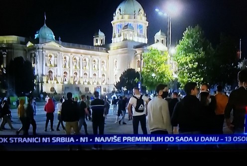 Protesti u Beogradu (foto: skrinšot)