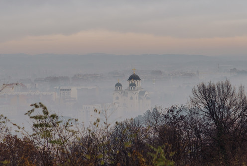 Jako zagađen vazduh u Valjevu (foto: Đorđe Đoković)